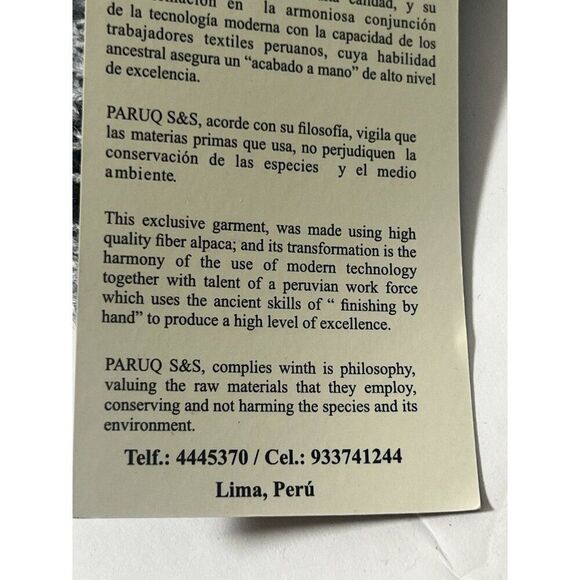 Paruq Luxury Alpaca Peruvian Long Beanie Hat Patterned One Sz NWT - Picture 5 of 5